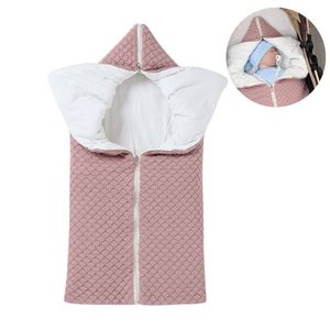 Kinderwagendecke, Wickeldecke für Neugeborene, warmer Winterschlafsack für Jungen oder Mädchen im Alter von 0 bis 12 Monaten(Rosa)