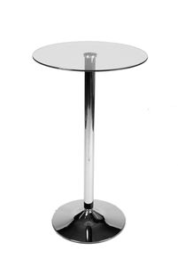 CLP Stehtisch mit Tischplatte aus Glas, Farbe:klarglas