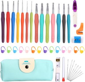 37 Häkelnadeln für Anfänger Set, 8 Größen Soft Grip Häkelnadeln
