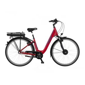 FISCHER City E-Bike CITA 1.0 - rot glänzend, 28 Zoll, RH 44 cm, 317 Wh, Generalüberholt