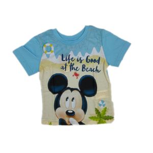 Mickey Mouse T-Shirt "Life is Good at the Beach" hellblau 110