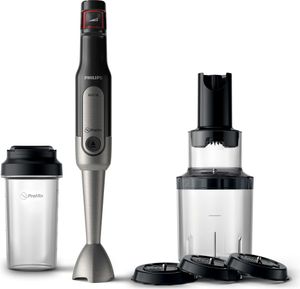 Philips Viva Collection HR2656/90 ProMix-Stabmixer, Pürierstab, 1,2 m, 800 W, Schwarz, Gebürsteter Stahl