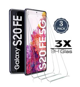 3X Samsung Galaxy S20 FE 5G Panzerglas Glasfolie Display Schutz Folie Glas 9H Hart Echt Glas Displayschutzfolie 3 Stück