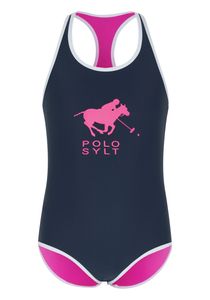Polo Sylt Badeanzug mit Logoprint 19-4010 Total Eclipse 110/116