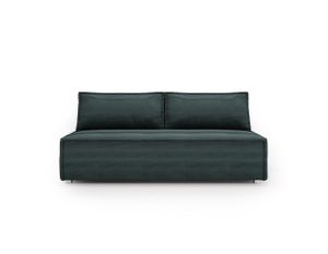 Kaiser Möbel Sofa mit schlaffunktion und bettkasten DUE Poso Stoff Azurblau