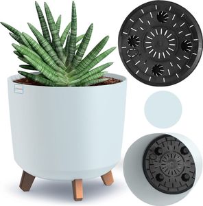 Prosperplast®, Doniczka, DGTL300L-S449, Biały, Doniczka z wkładem Nóżki Wkład