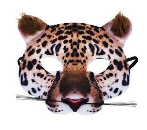 Weiche Stoffmaske Tiermaske Maske Gepard für Kinder ab 3 Jahren