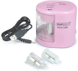 RAPESCO Elektrischer Doppel-Spitzer PS12-USB rosa