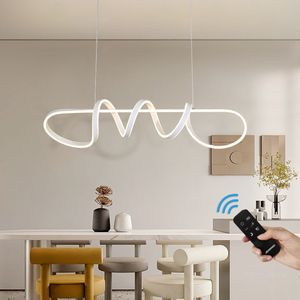 LED Pendelleuchte Esstischlampe Dimmbar 54W mit Fernbedienung 3000-6500k Modern 100CM Design Esszimmerlampe Hängeleuchte Küchenlampe  für Wohnzimmer Schlafzimmer Esszimmer