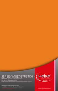 Heike hochelastisches Spannbettlaken, Multistretch, bis 40cm Höhe, 240gr/m2 (Orange,90x200 cm-100x220 cm)