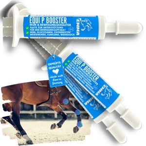 EMMA Equi P Booster MSM Pferd Weidenrinde -3*30ml Vitamin-Paste Plus Glucosamin Chondroitin hochdosiert Pferd - Vitamin C  Bierhefe - mehr Bewegung