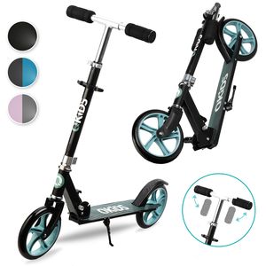 Cityroller Kinderroller Aluminium bis zu 100 kg Scooter Roller Tretroller Kickroller QKIDS® WEISS