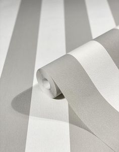 Tapete Grau Silber Vliestapete Streifen Landhaus Weiß Linien