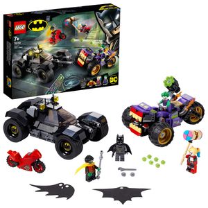 LEGO 76159 Super Heroes DC Batman Jokers Trike-Verfolgungsjagd mit Batmobile, Harley Quinn & Robin Minifiguren