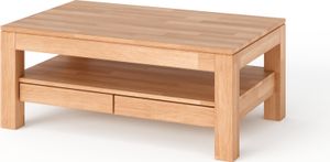 Couchtisch Bergen,  Breite 110 cm mit 2 Schubkasten, Massivholz, Wohnzimmer