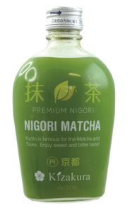 [ 300ml ] KIZAKURA Sake Matcha Nigori aus Japan, alc. 10% vol / grüner Tee Geschmack