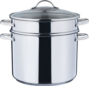 Kelomat Nudeltopf Classico mit Glasdeckel Ø24 cm 3 teilig Edelstahl Induktion