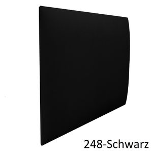 Polsterpaneel Wandkissen Wandpolster Bettkopfteil Wandpaneel Schlafzimmer | 50 x 30 cm | Schwarz