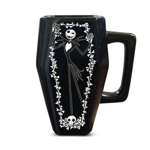 The Nightmare Before Christmas - Hrnček na kávu, rakva, 500 ml PM8390 (jedna veľkosť) (čierna/biela)