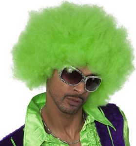 Super Locken Perücke (Neon Grün)