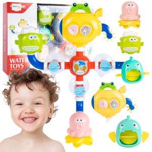 MalPlay Überlauf Spielzeug Badewanne, Boot, Badewannenspielzeug, Badespielzeug, Baby Badespaß, Unterwasser-Brunnen für Kinder ab 18 Monaten