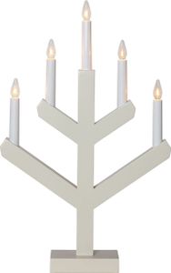 Kerzenleuchter Vinga Holz beige 5 LEDs H 50cm B 32cm