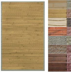 Bambus-Teppich Bambusmatte mit Stoffrahmen Marigold 160 x 230 cm