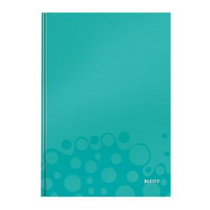 LEITZ Notizbuch WOW DIN A5 liniert, eisblau-metallic Hardcover 160 Seiten