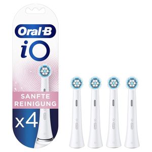 Oral-B iO Gentle Cleaning Pripojiteľné kefky pre elektrickú zubnú kefku, 4 kusy, biela