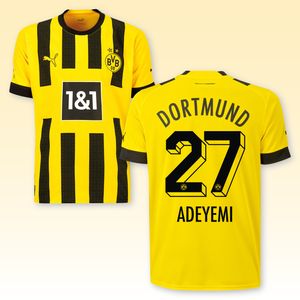 BVB Heimtrikot Kinder Saison 2022/23, Größe:176, Spielername:Adeyemi
