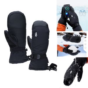 Lyžařské rukavice voděodolné, lyžařské rukavice, dotykový displej, pánské a dámské zimní rukavice pro snowboarding - M
