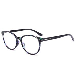 PC Lesebrille HD Mode Brille mit Runde Bunte Rahmen weibliche elegante Retro Sehhilfe Lesehilfe, +1.00 (Lila Bügel)