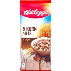 Kelloggs 5 Korn Müsli Choco Cerealien mit Schokoladenstücken 2000g