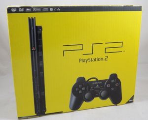 Sony PlayStation 2 Slim Konzole Schwarz PS2 + originální ovladač