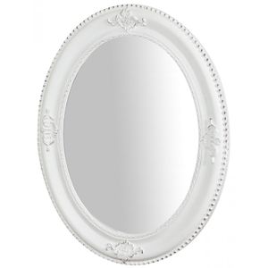 Spiegel oval 64x54x4 cm, Wandspiegel oval, Vintage wand spiegel, Weiß