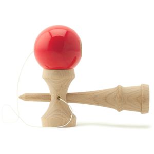 Kendama Geschicklichkeitsspiel mit roter Kugel Holzspielzeug Holz-Kugelfangspiel japanisches Geschicklichkeitsspiel Spielzeug