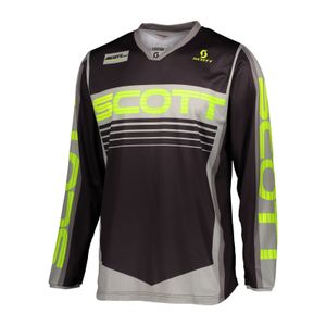 Scott 350 Race Motocross Jersey Farbe: Grau/Gelb, Grösse: XL