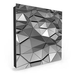 Dekor-Schlüsselkasten, Magnetpinnwand und Memoboard mit Glasfront Motiv Metall Oberfläche