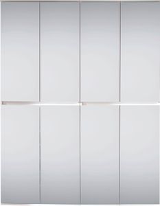 trendteam Garderobe Garderobenschrank Mirror Weiß Melamin 148 x 191 x 34 cm