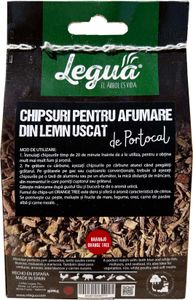 Oranžové drevené štiepky na údenie vo vrecku s objemom 0,6 litra