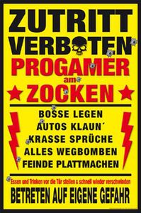 Gaming - ProGamer am Zocken - Poster Druck - Größe cm