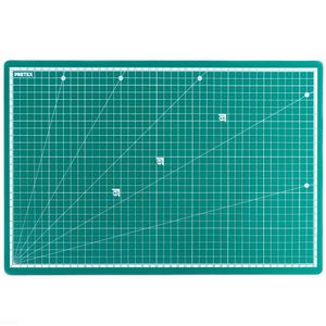 PRETEX Schneidematte A3 selbstheilend, metrische Einteilung Nähunterlage / Schneideunterlage / Bastelunterlage 45x30cm Winkelmaße 15° – Cutting Mat
