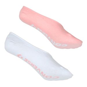 Converse Damen Socken 2-er Pack Füßlinge storm white (rosa weiß), Größe:35-38 EU