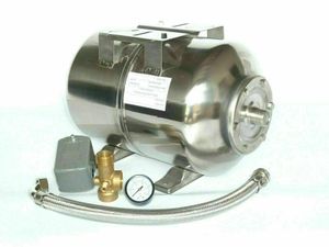 CHM GmbH® Druckkessel 24 L Edelstahl Membrankessel mit Druckschalterset 5 teilig