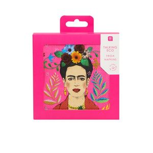 Servietten FRIDA 20 Stck.+ 1 extra Tissue Style Frida Kahlo pink bunt 25x25cm Talking Tables ECO