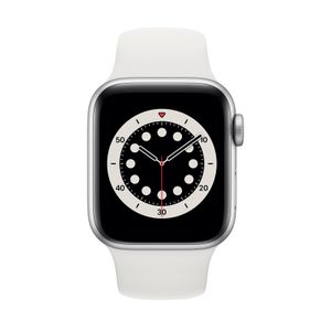 Apple Watch Series 6 Aluminium Cellular Silver, Sport Band White, M06M3FD/A, 40mm