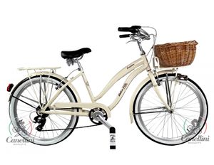 Dolce Vita by Canellini bicykel Cruiser žena hliník s košíkom  - Béžová