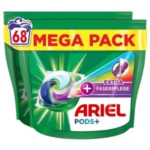 Ariel Waschmittel Pods All-in-1, Color+ Extra Faserpflege Waschmittel, 68 Waschladungen, Farbschutz Und Formerhalt