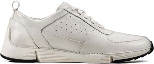 Clarks Tri Sprint weißes Leder Herren Sport Halbschuhe 41