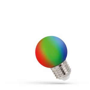 Spectrum LED Leuchtmittel Tropfen Kugel 1W E27 RGB bunt 260°